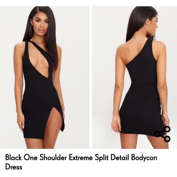 pretty little thing black mini dress